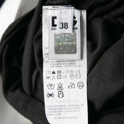 Pre Owned D&G Black Shoulder Lace Detail Sleeveless Top S