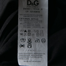 Pre Owned D&G Black Shoulder Lace Detail Sleeveless Top S