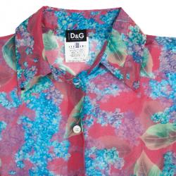 D and G Printed Silk Top S
