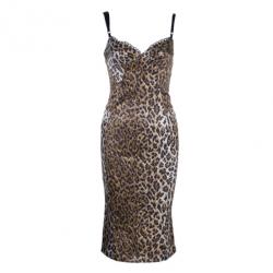 D and G Leopard Print Bustier Dress M
