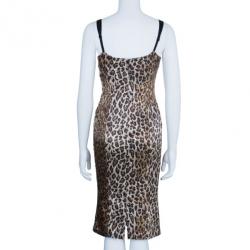 D and G Leopard Print Bustier Dress M