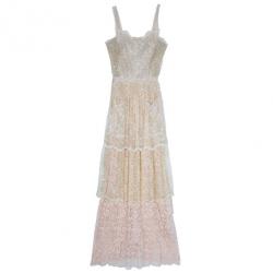 Pre Owned D&G Tiered Lace Dress S