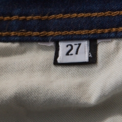 Pre Owned D&G Indigo Dark Wash Faded Effect Stretch Skinny Jeans S