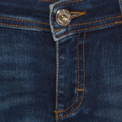 Pre Owned D&G Indigo Dark Wash Faded Effect Stretch Skinny Jeans S