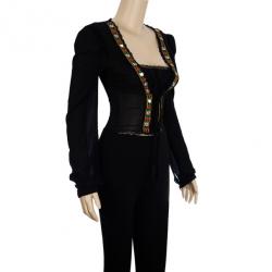Pre Owned D and G Long Sleeve Corset Top M