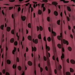 D&amp;G Ruched Polka Dot Dress M