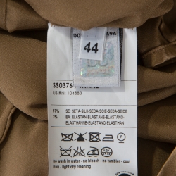 Pre Owned D&G Beige Silk Satin Long Sleeve Button Front Shirt M