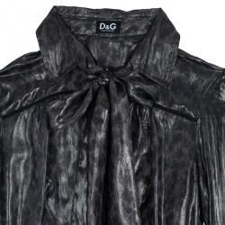 Pre Owned D and G Leopard Print Chiffon Top S