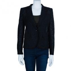 Pre Owned D and G Black Lace Single Breasted Blazer S