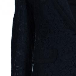 Pre Owned D and G Black Lace Single Breasted Blazer S