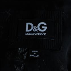 Pre Owned D and G Black Lace Single Breasted Blazer S