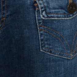 Pre Owned D&G Blue Denim Twisted Belt Loop Detail Straight Leg Jeans M