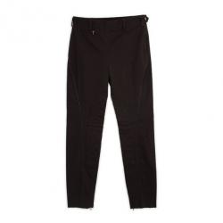 Pre Owned D and G Brown Skinny Trousers with Leather Piping L