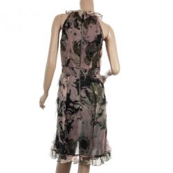 Pre Owned D&G Silk Floral Print Dress S