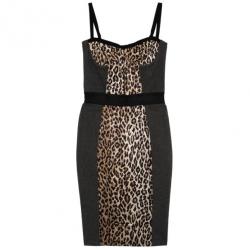 Pre Owned D and G Vintage Leopard Bustier Dress L