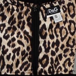 Pre Owned D and G Vintage Leopard Bustier Dress L