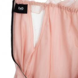 Pre Owned D&G Pink Silk Dress M