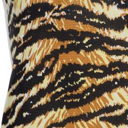 Pre Owned D&G Brown Animal Print Sleeveless Sweater S