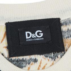 Pre Owned D&G Brown Animal Print Sleeveless Sweater S
