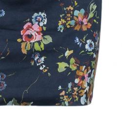 Pre Owned D and G Black Floral Sheath Dress S