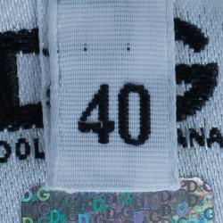 Pre Owned D and G Black Floral Sheath Dress S