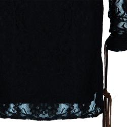 مملوكة مسبقًا D&G Black Lace High Neck Dress S