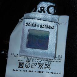 مملوكة مسبقًا D&G Black Lace High Neck Dress S