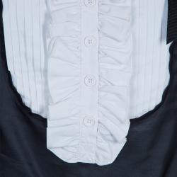 Pre Owned D&G Black and White Sleeveless Top M