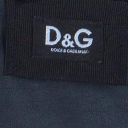 Pre Owned D&G Black and White Sleeveless Top M