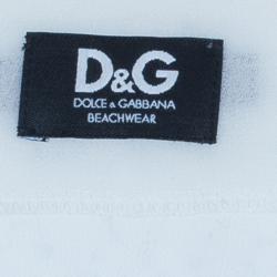 D and G White Short Kaftan Top M