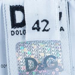 D and G White Short Kaftan Top M