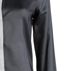 Pre Owned D&G Dark Grey Herringbone Weave Contrast Trim Shirt S