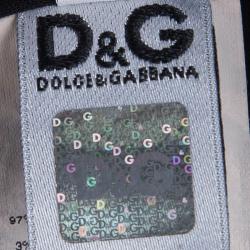 Pre Owned D&G Black Ruffle Detail Halter Dress S