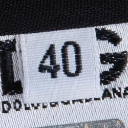 Pre Owned D&G Black Ruffle Detail Halter Dress S