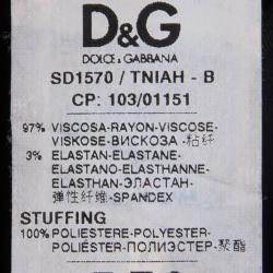 Pre Owned D&G Black Ruffle Detail Halter Dress S