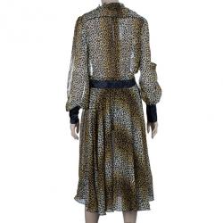 Pre Owned D and G Animal Print Silk Dress M