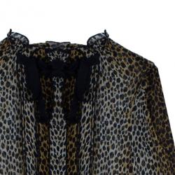 Pre Owned D and G Animal Print Silk Dress M