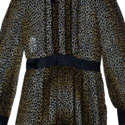 Pre Owned D and G Animal Print Silk Dress M