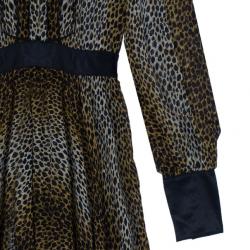 Pre Owned D and G Animal Print Silk Dress M