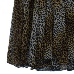 Pre Owned D and G Animal Print Silk Dress M