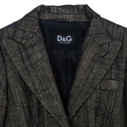D and G Metallic Textured Jacket M