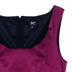 Pre Owned D and G Fuschia Sleeveless Satin Cocktail Dress M