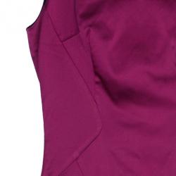 Pre Owned D and G Fuschia Sleeveless Satin Cocktail Dress M