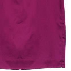 Pre Owned D and G Fuschia Sleeveless Satin Cocktail Dress M