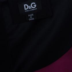 Pre Owned D and G Fuschia Sleeveless Satin Cocktail Dress M