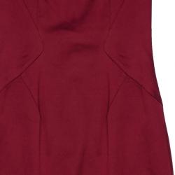 Pre Owned D and G Red Satin Sleeveless Cocktail Dress M