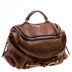 Pre Owned D&G Brown Leather Shoulder Bag