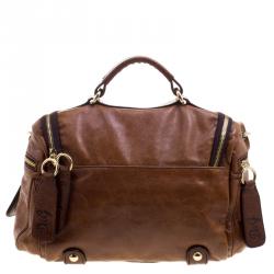 Pre Owned D&G Brown Leather Shoulder Bag