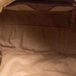 Pre Owned D&G Brown Leather Shoulder Bag