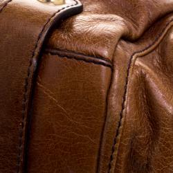 Pre Owned D&G Brown Leather Shoulder Bag